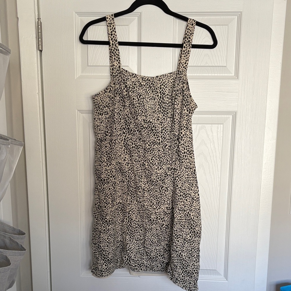 American Eagle Leopard Print Sleeveless Dress